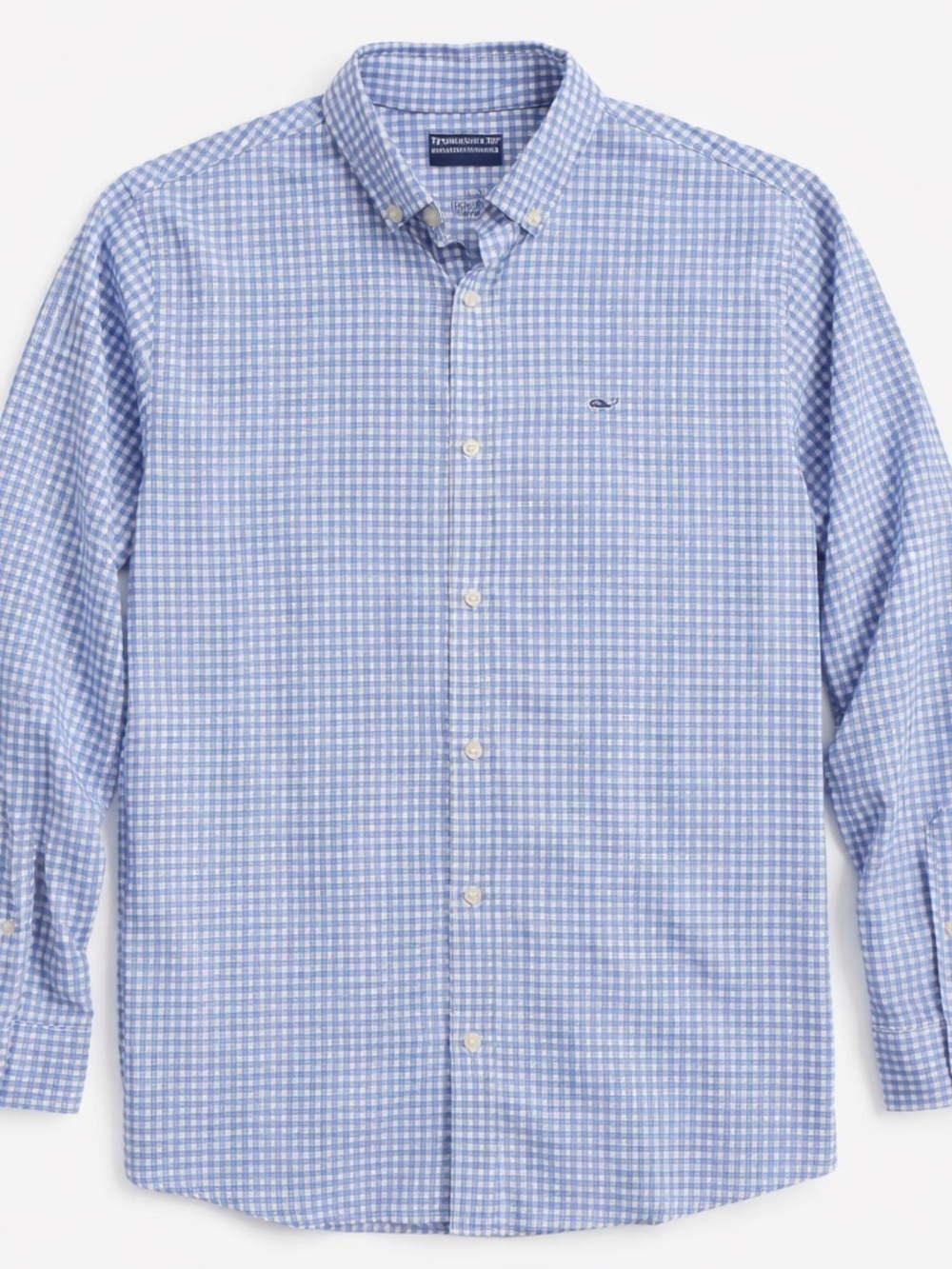 Vineyard Vines Performance Blue Gingham Button Down Shirt